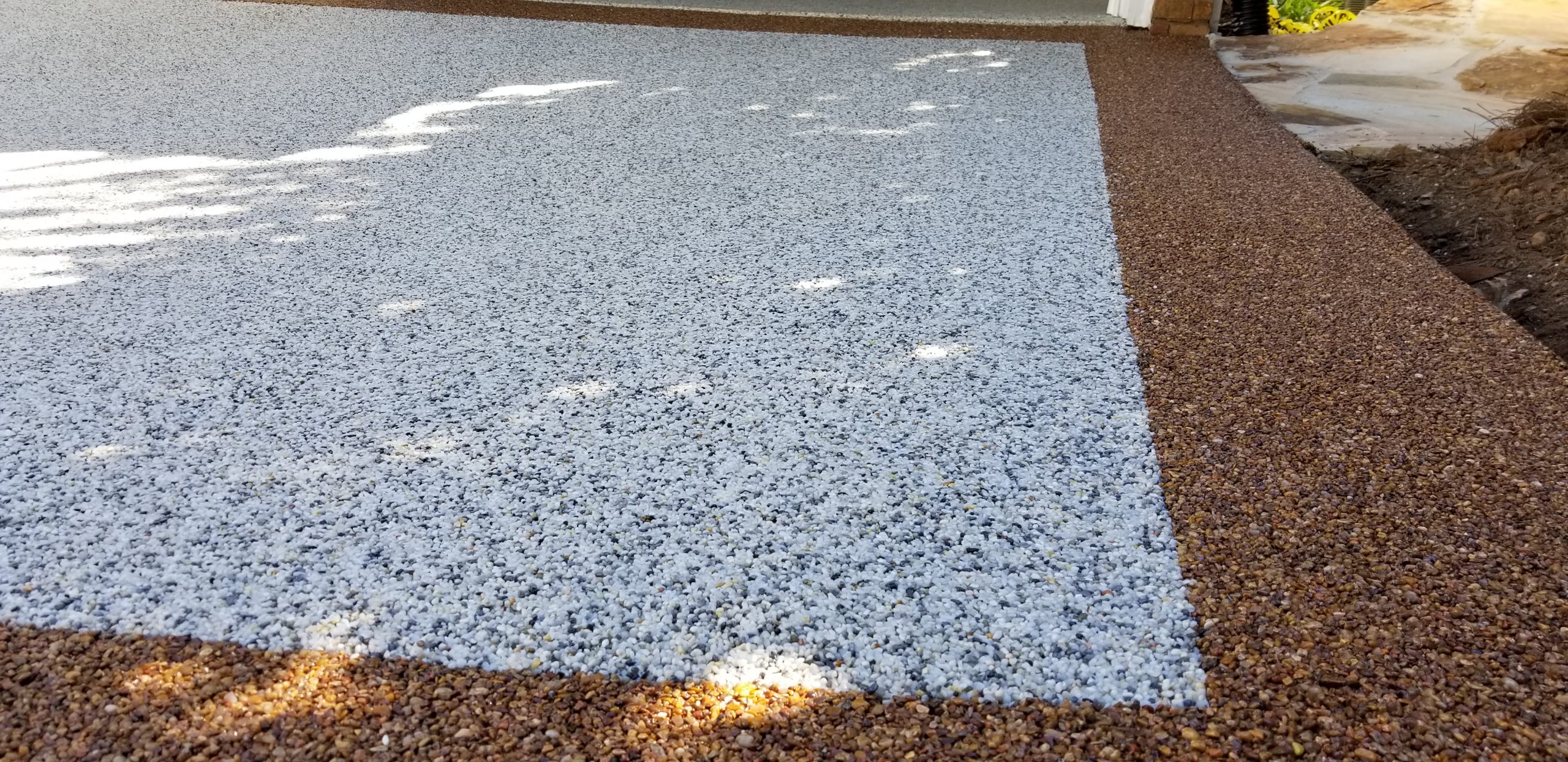 Stone Epoxy Flooring Install on Driveway and Sidewalk in Woodstock, GA