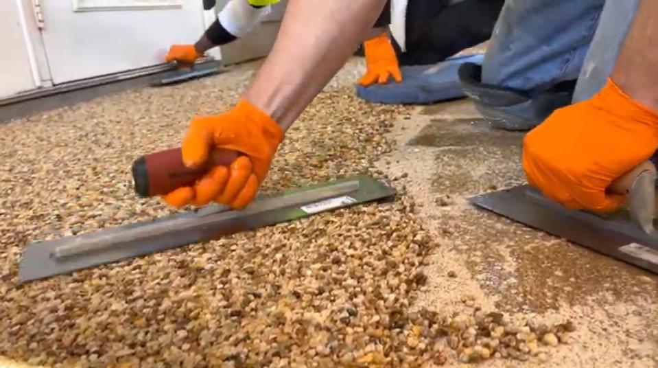 Time To Cover That Ugly and Dull Concrete! Pebble Stone, LLC