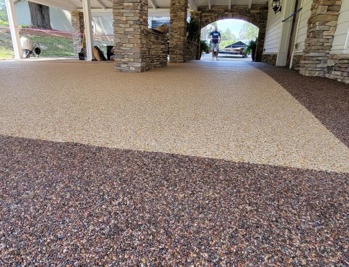 Pebble Epoxy Carport and Patio